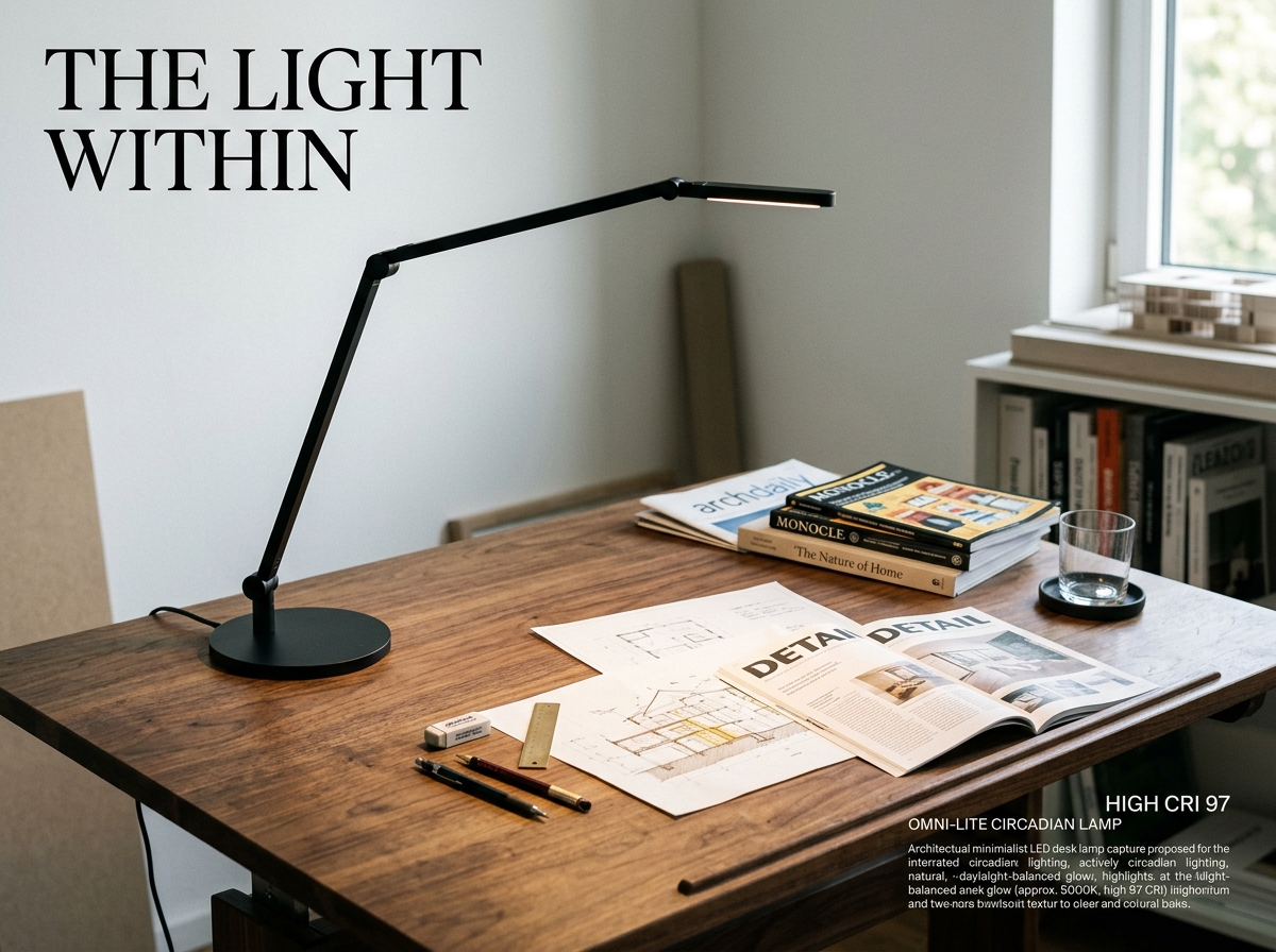The Optics of Circadian Desk Lighting: Why R9 Saturated Red Rendering and Pure DC Drivers Eliminate Digital Eye Strain